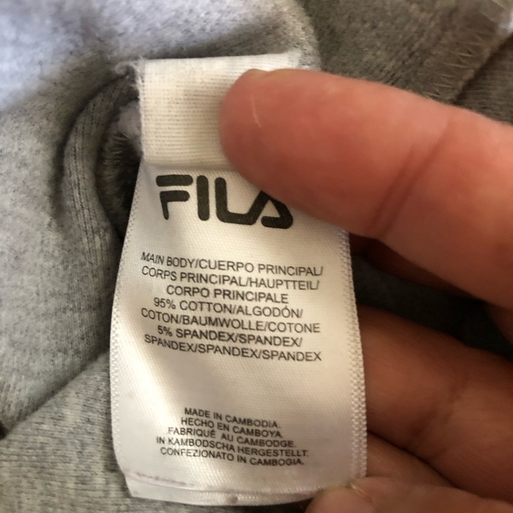 Vtg Fila Gray Men's Sweater Medium - Picture 6 of 8